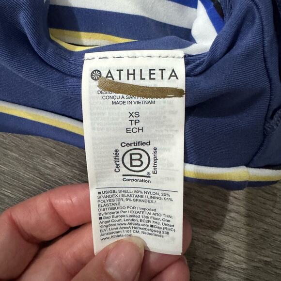 Athleta Scoop Bikini Top A-C Amelia Stripe - Size XS - Picture 8 of 8